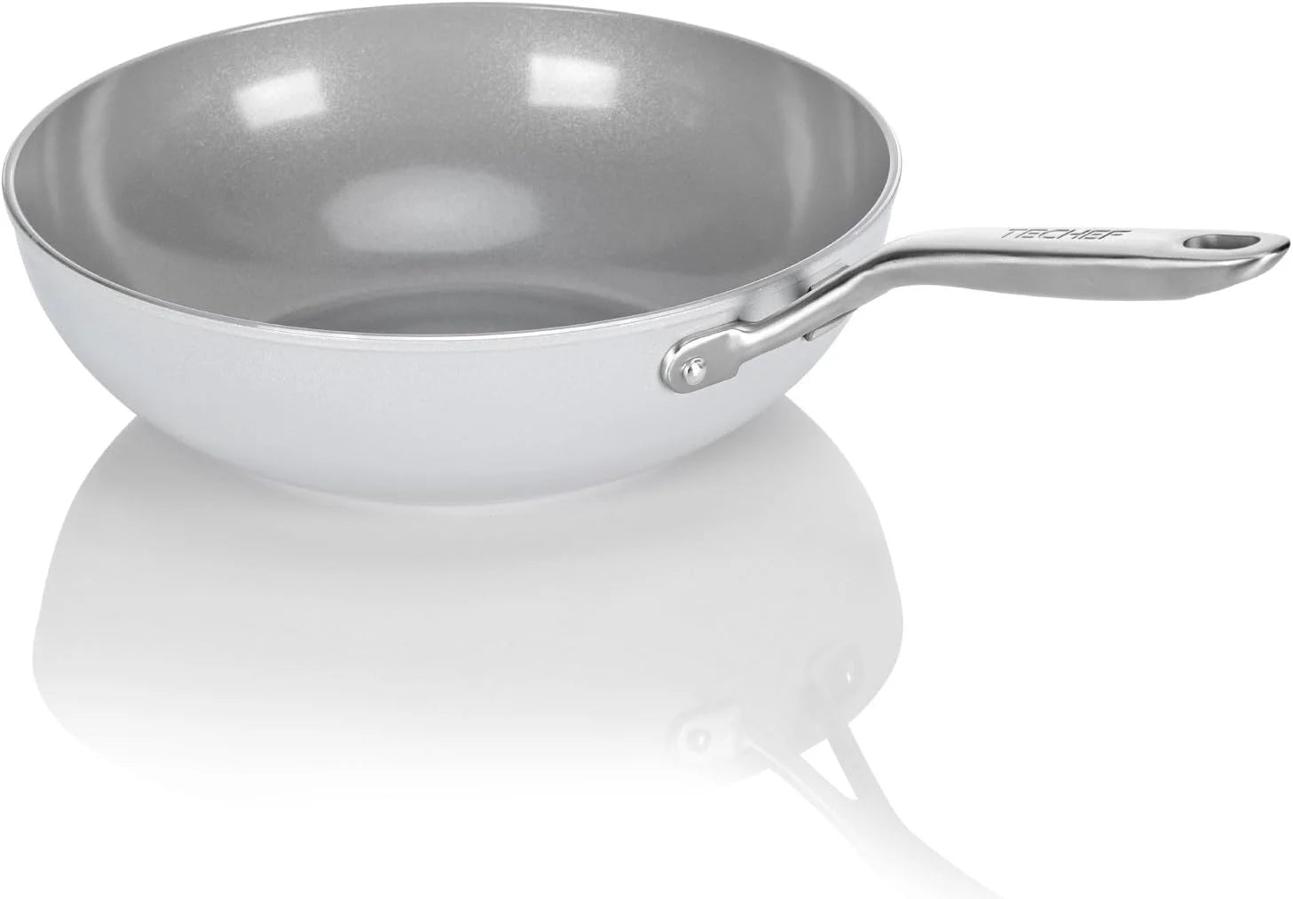 12" Ceramic Nonstick Wok with Glass Lid Y7049