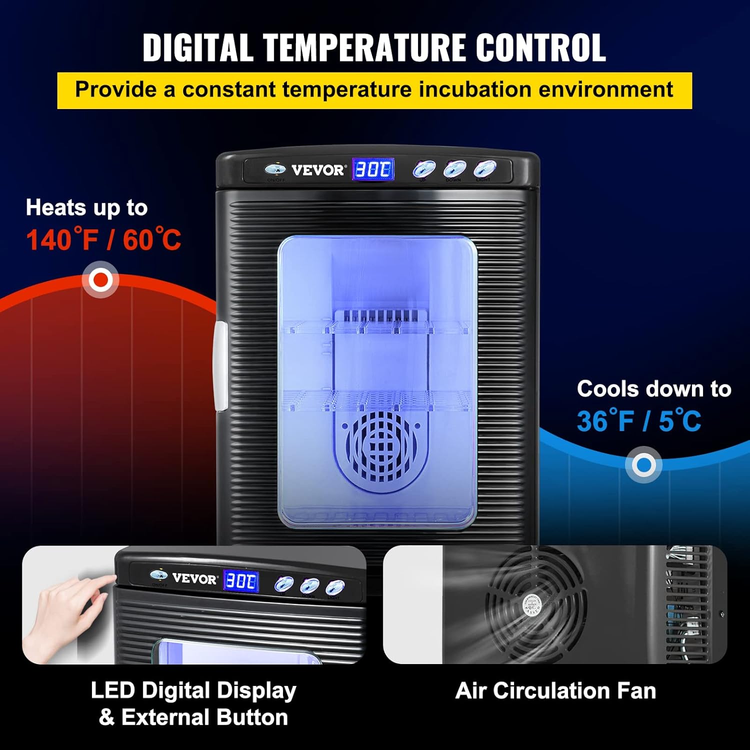 25L Automatic Reptile Incubator 5°C to 60°C A7939