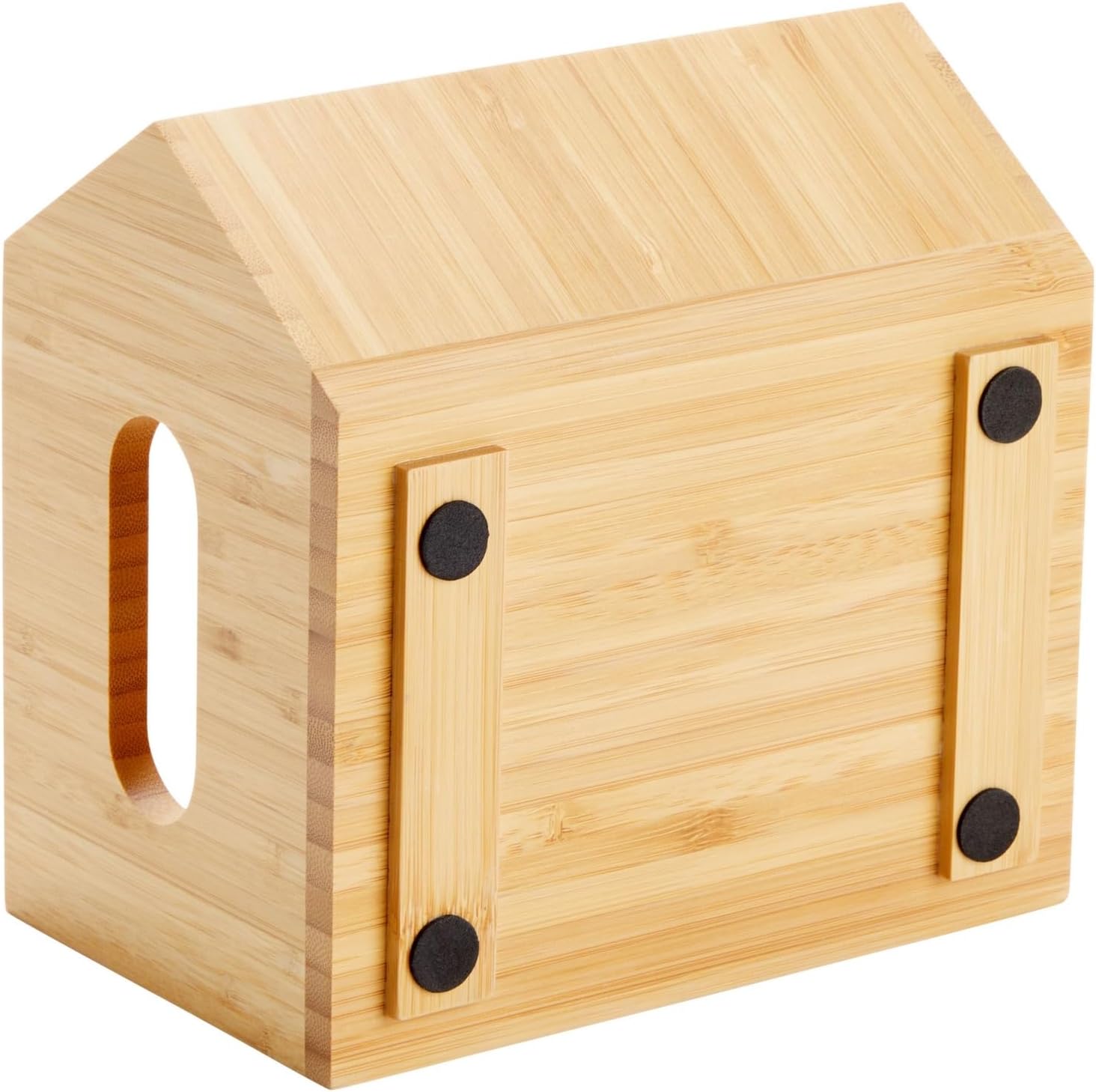 2 Pack Stackable Bamboo Wood Storage Bins M990338