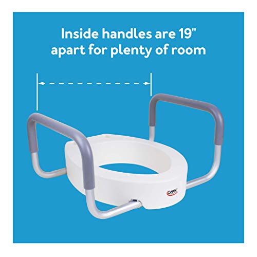 3.5 Inch Raised Toilet Seat with Arms White V7278