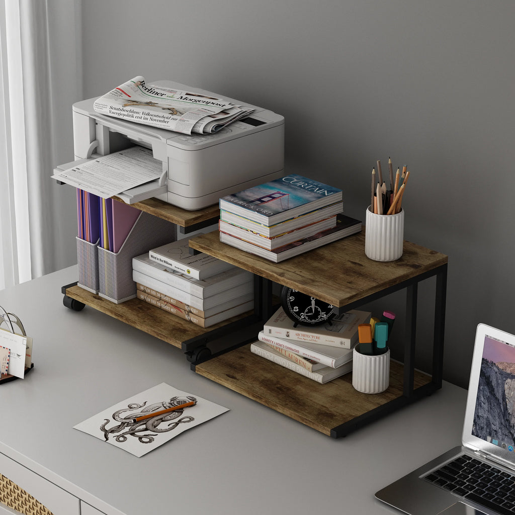 2PCS Printer Stand with 4 Wheels & Lock P11478