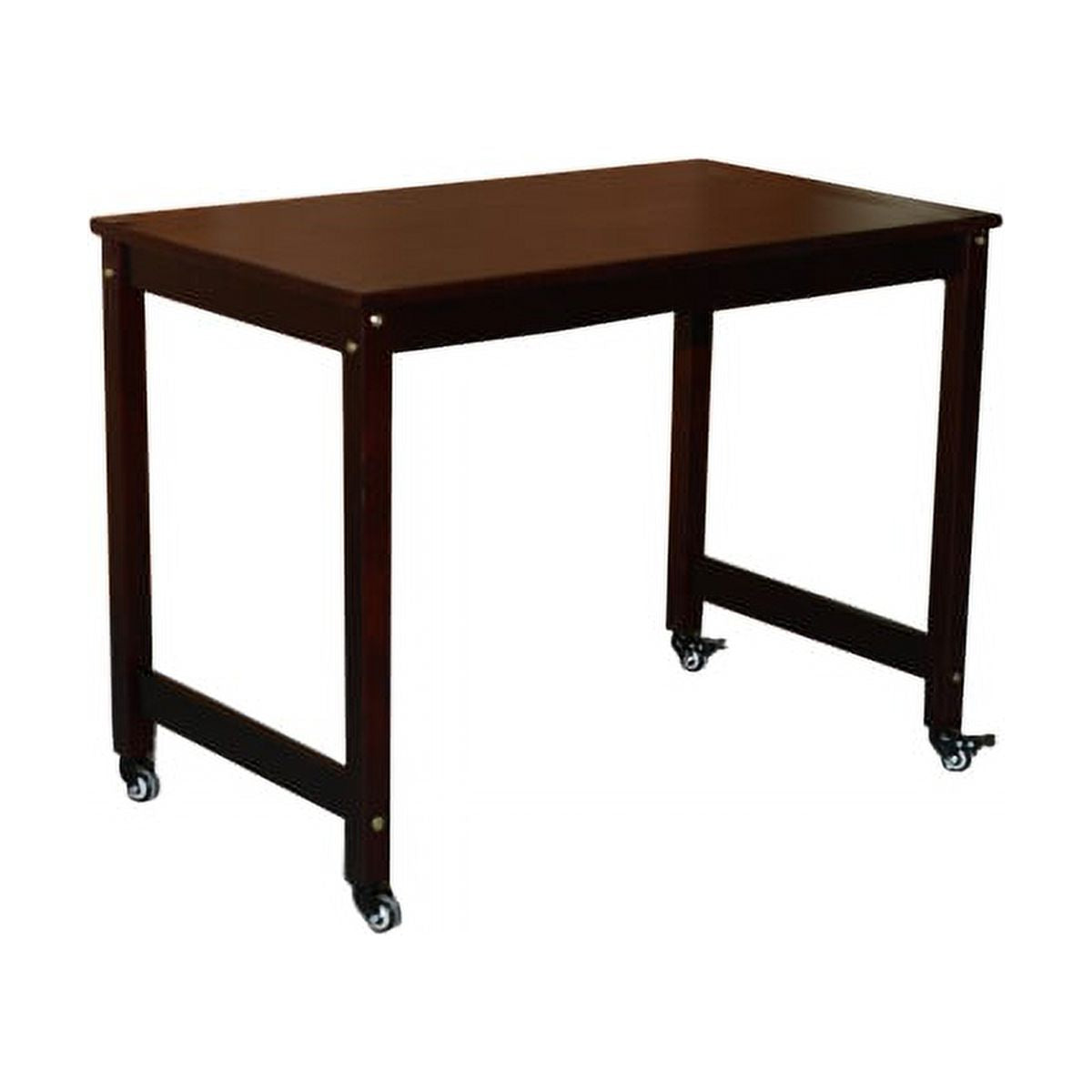 Espresso Mid Loft Bed with Desk Chest and Bookcase L20164