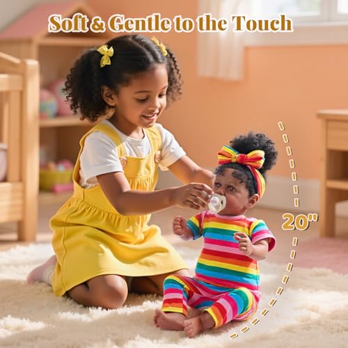 20 Inch Reborn Baby Doll Black Soft Body T279281