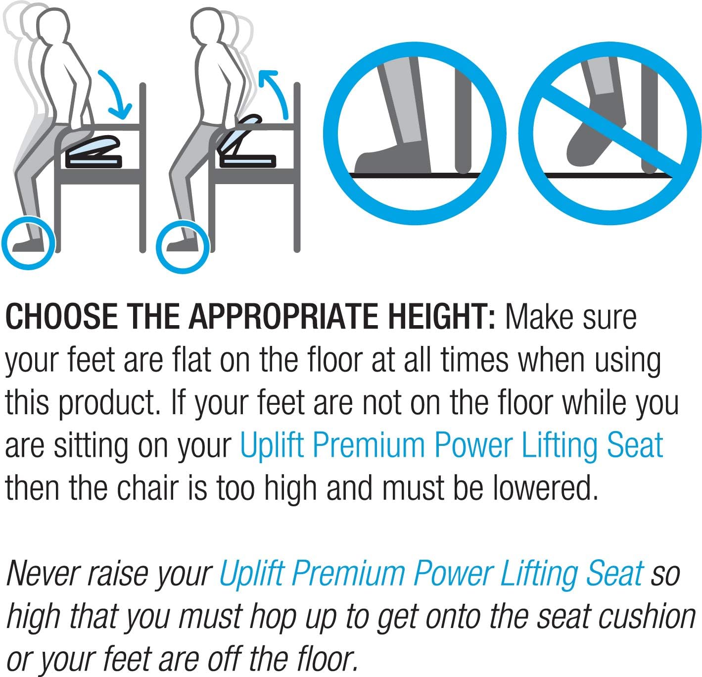 Navy Blue Portable Electric Lifting Seat I3033