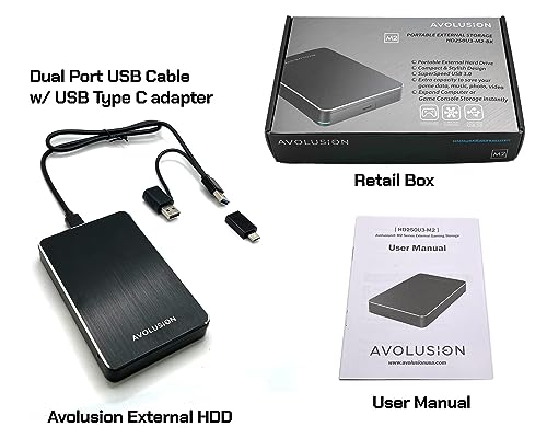 1TB USB 3.0 Portable External Hard Drive D6408