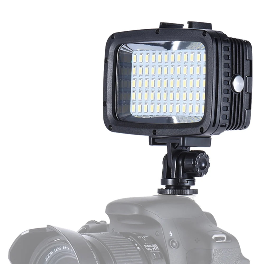 Ultra Bright 1800LM 3 Modes Waterproof Underwater 40m 5500K 60pcs Diving Fill-in Video Light with Hot Shoe Mount V6880