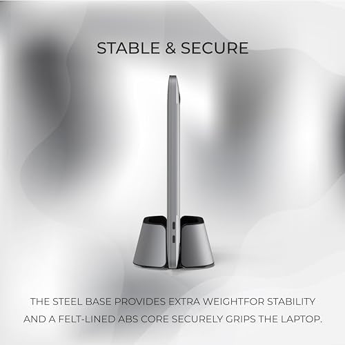 Black Aluminum Adjustable Vertical Laptop Stand R450053