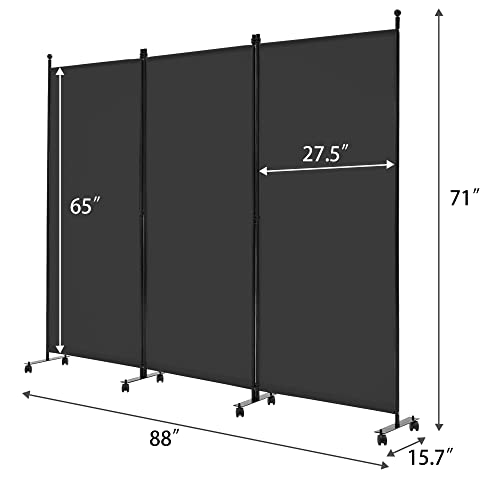 Blue Fabric Folding Room Divider I4633