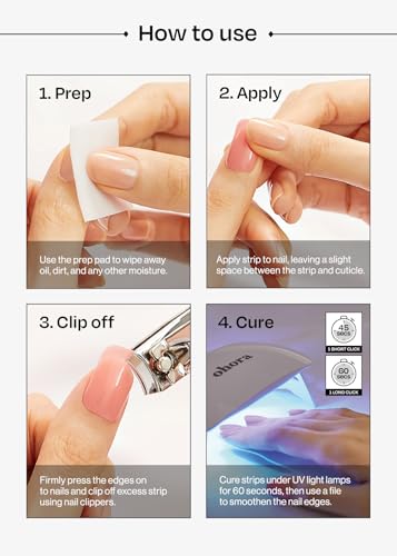 Semi Cured Gel Nail Strips N4321