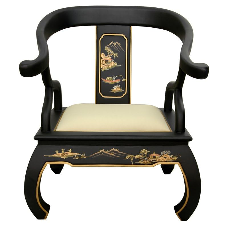 Black Landscape Ming Chair G89068