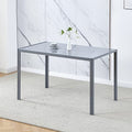 2-Tier Glass Dining Table with Chrome Legs R445