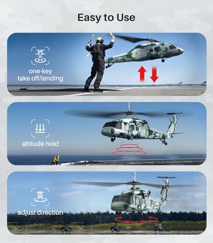 Military RC Helicopter with LED Light G812