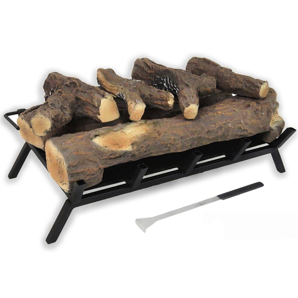 24 in. Convert to Ethanol Fireplace Log Set with Burner Insert Q944134