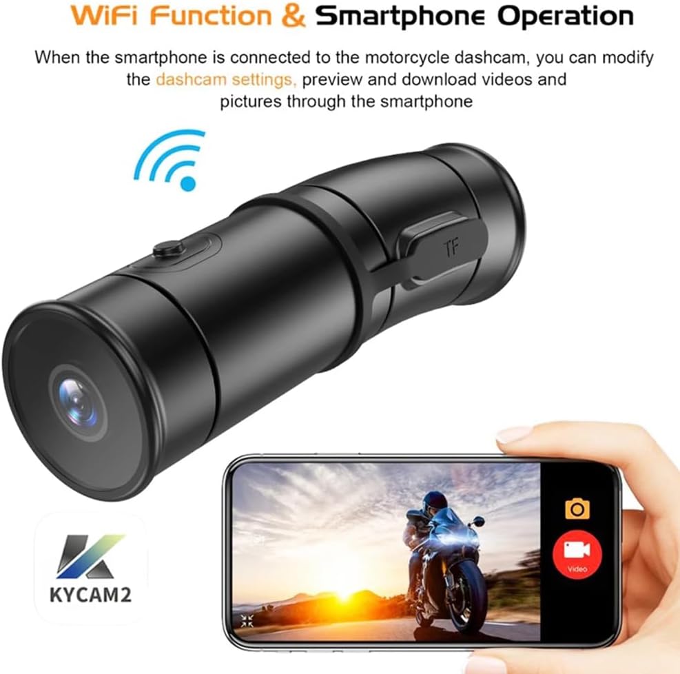 Motorcycle 2K Dash Cam with Front & Rear Camera K1560