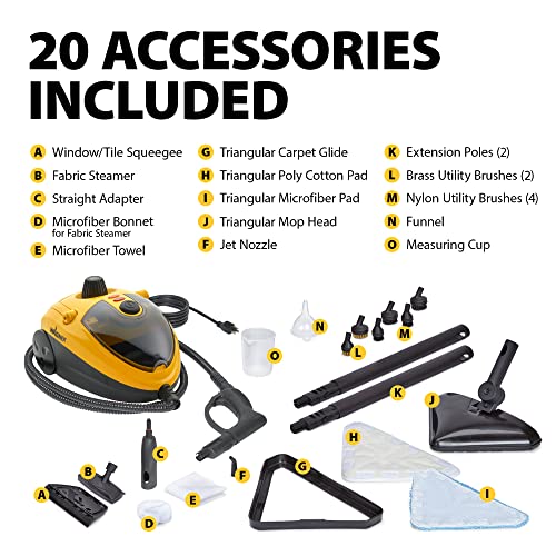18 Attachments Included Multipurpose Power Steamer L977