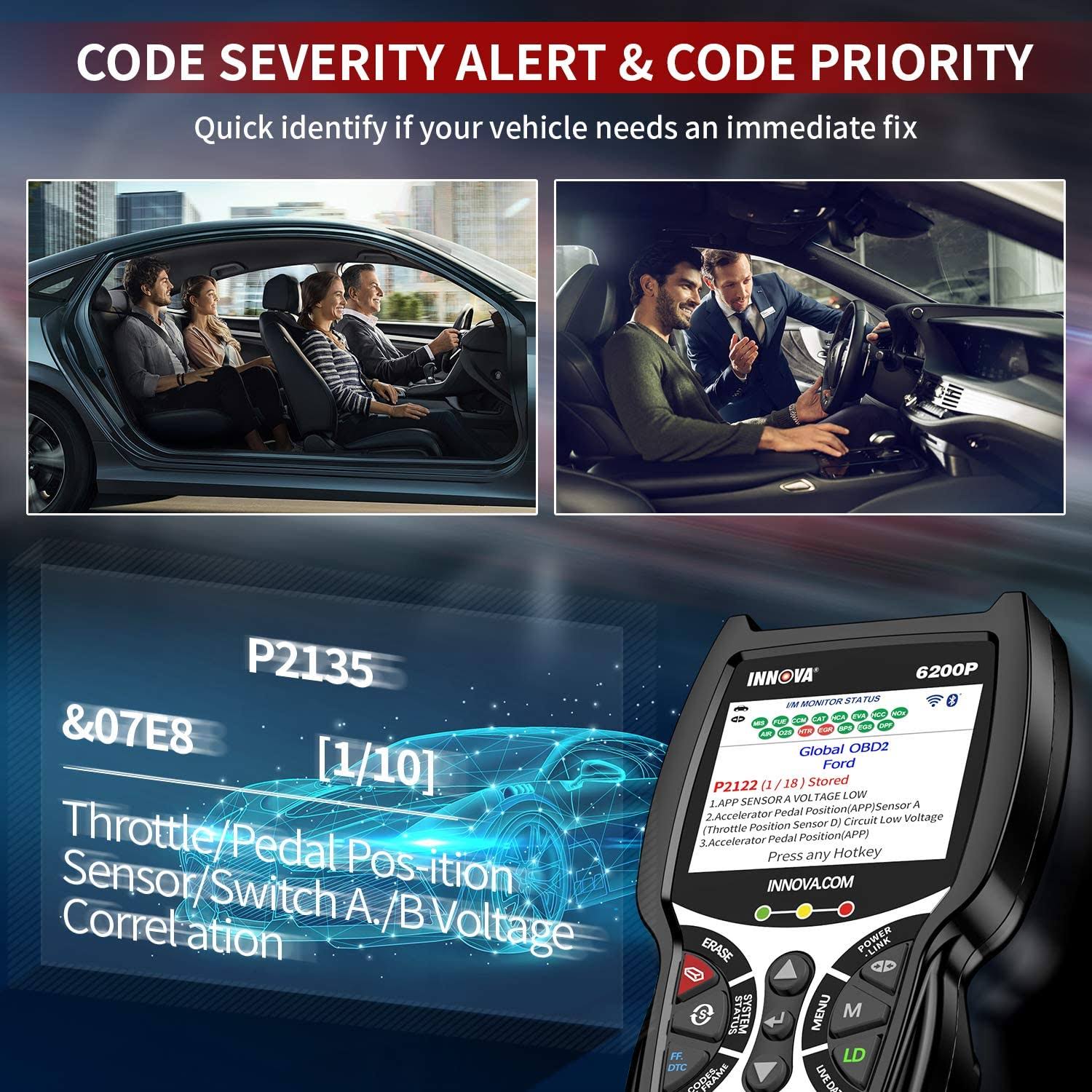 ABS Srs OBD2 Scanner Code Reader with Battery Reset Oil Light Reset Q331700