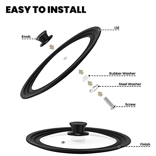 Silicone Lid for Pots, Pans and Skillets 7" to 12" A536