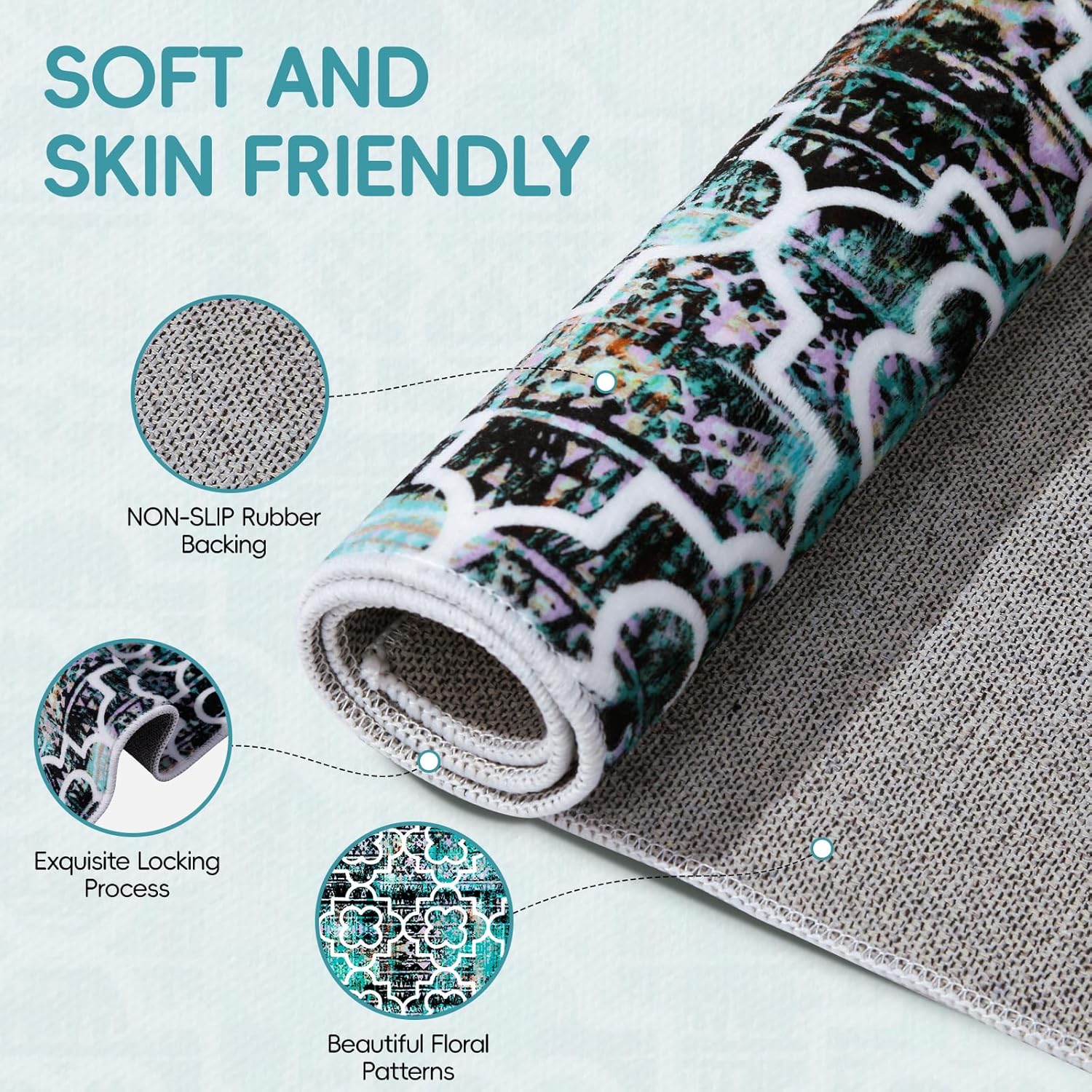 Washable Non-Slip Ultra-Soft 5x7 Area Rug T235891