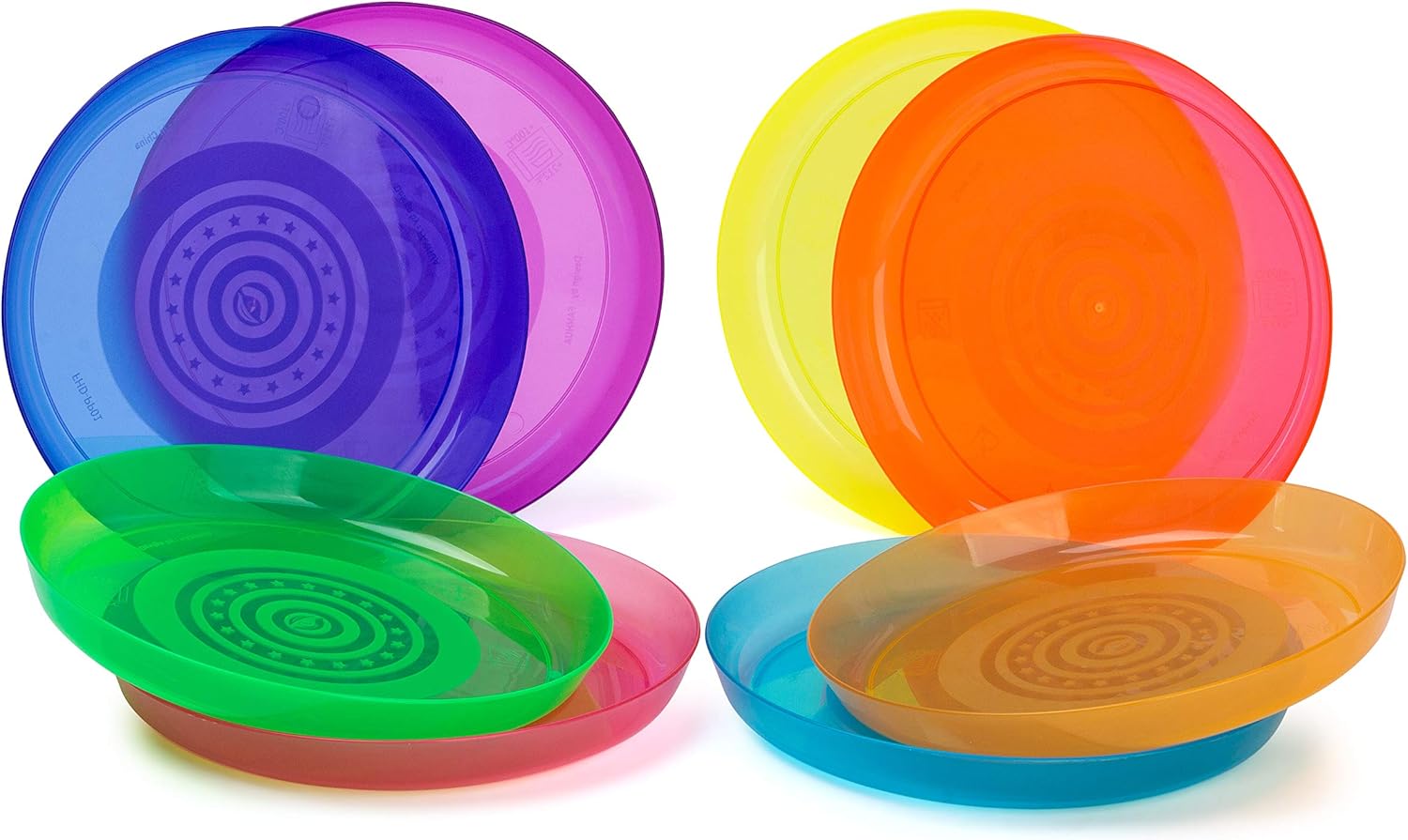 Rainbow Reusable Plastic Dinnerware Set for 8 A85559