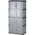 72-Inch Four-Shelf Double-Door Resin Storage Cabinet A87326