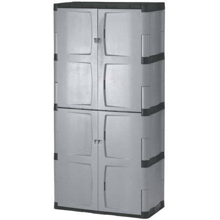 72-Inch Four-Shelf Double-Door Resin Storage Cabinet A87326