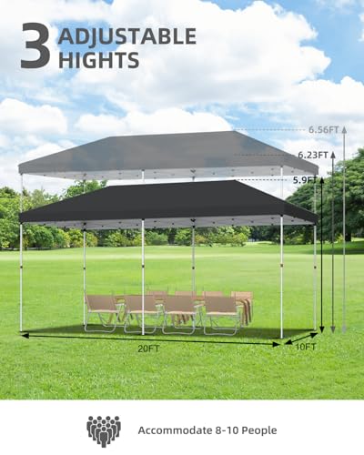Black Pop Up Canopy with Portable Roller Bag C9959