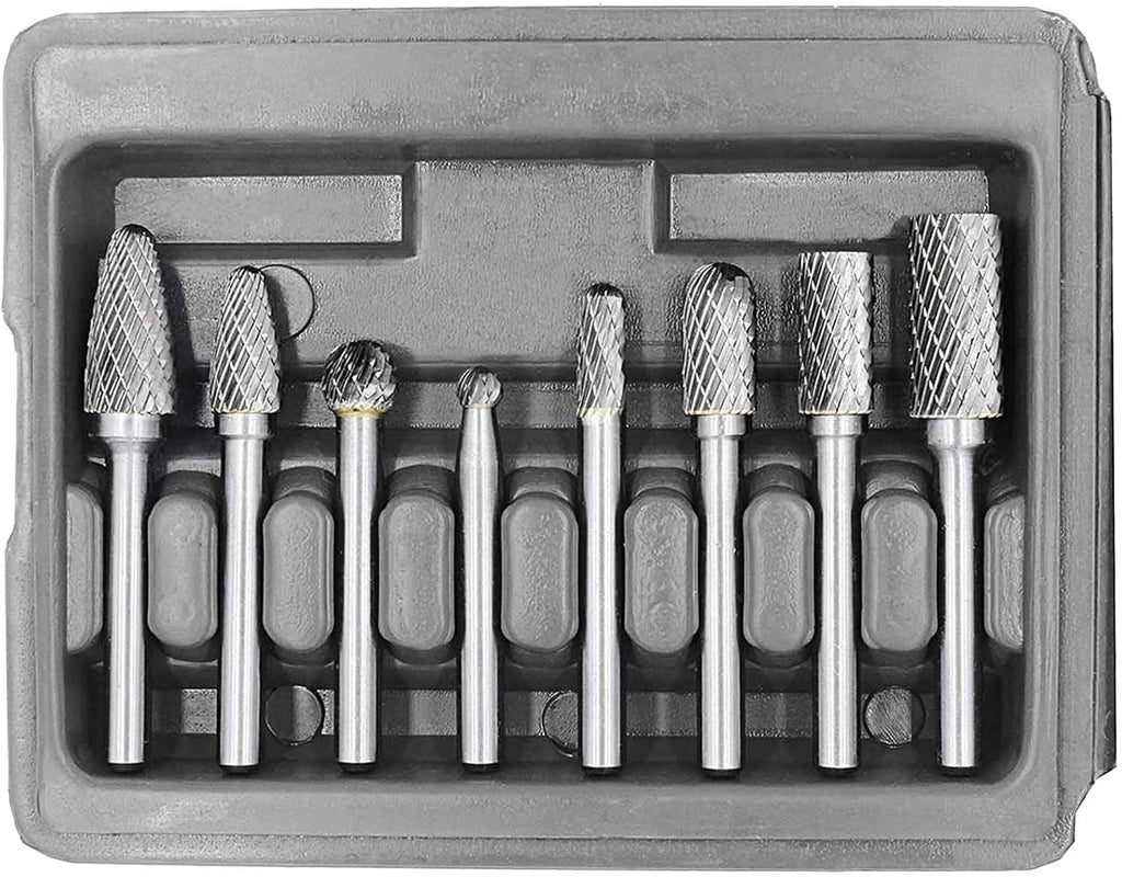 8Pcs Tungsten Double Cut Rotary File Set D33798