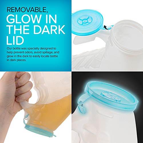 32 Oz Unisex Urinal Bottle (2 Pack) with Lid V5035