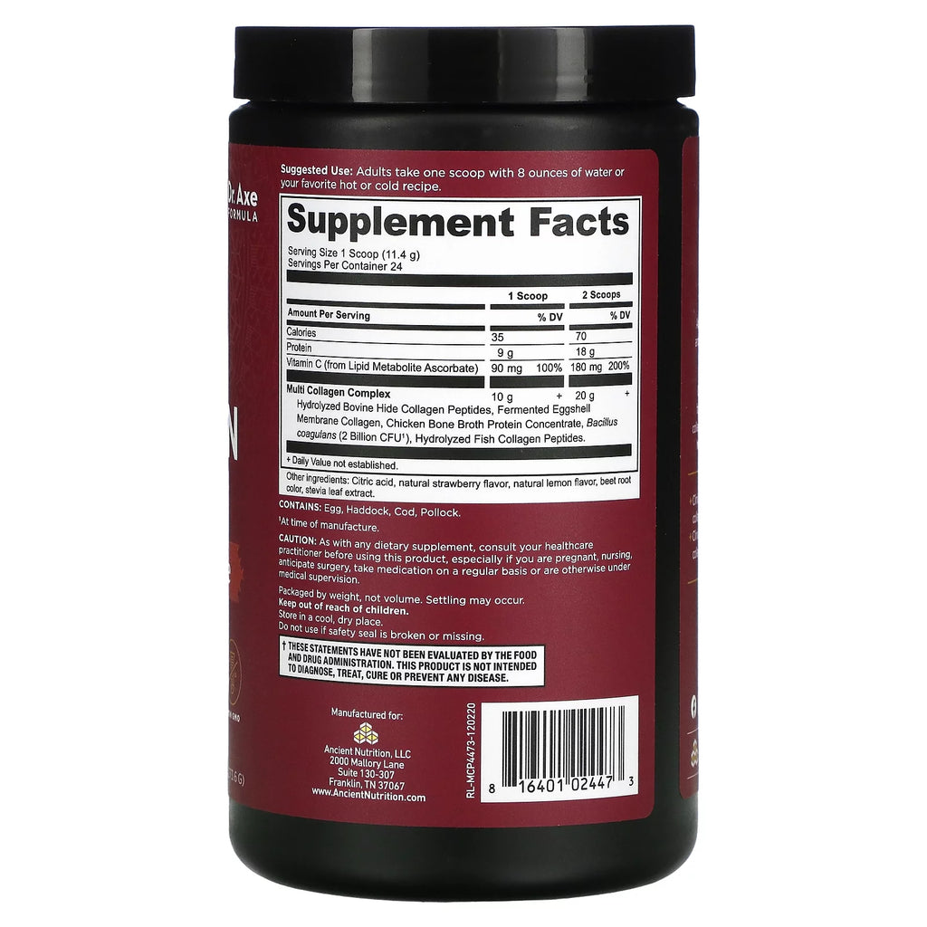 Multi Collagen Protein, Strawberry Lemonade, 9.65 oz V718