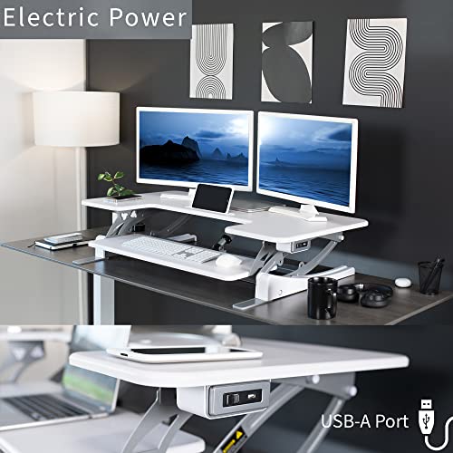 36 inch Electric Height Adjustable Stand Up Desk Converter Black K70457