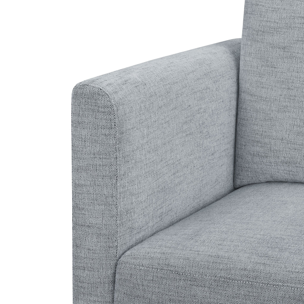 Gray Fabric Modular Sectional Sofa with Ottoman F16920