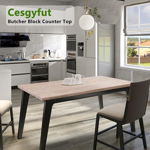 Unfinished Birch Solid Hardwood Countertop, 1.5" Thickness, 25" W x 60" L E96155