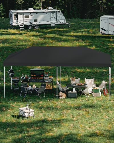 Black Pop Up Canopy with Portable Roller Bag C9959