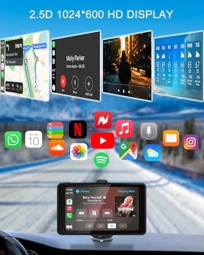 7" HD Portable Touch Screen Car Stereo with Bluetooth M641