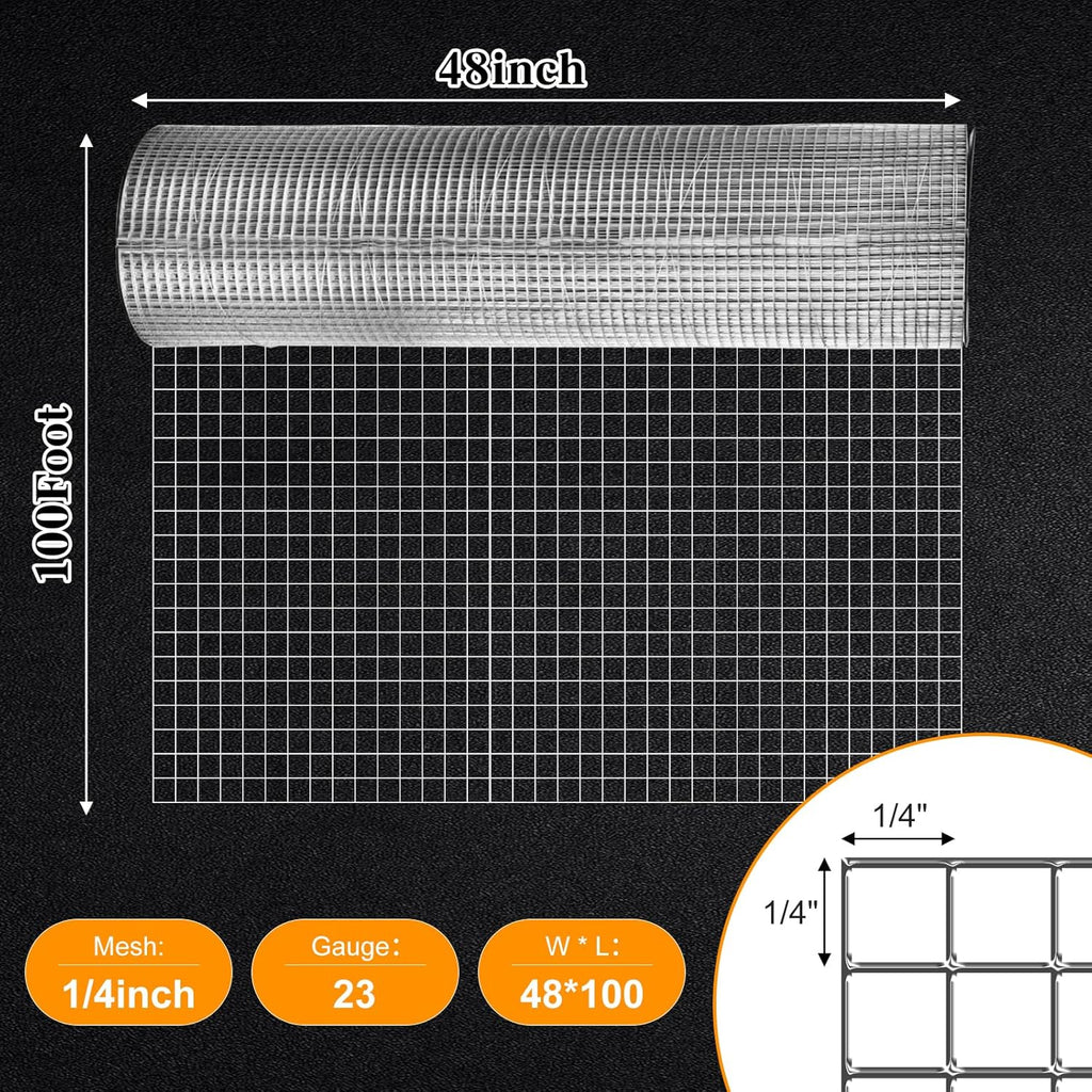 1/2 inch 48 in x100 ft 19 Gauge Welded Wire Fencing D15143