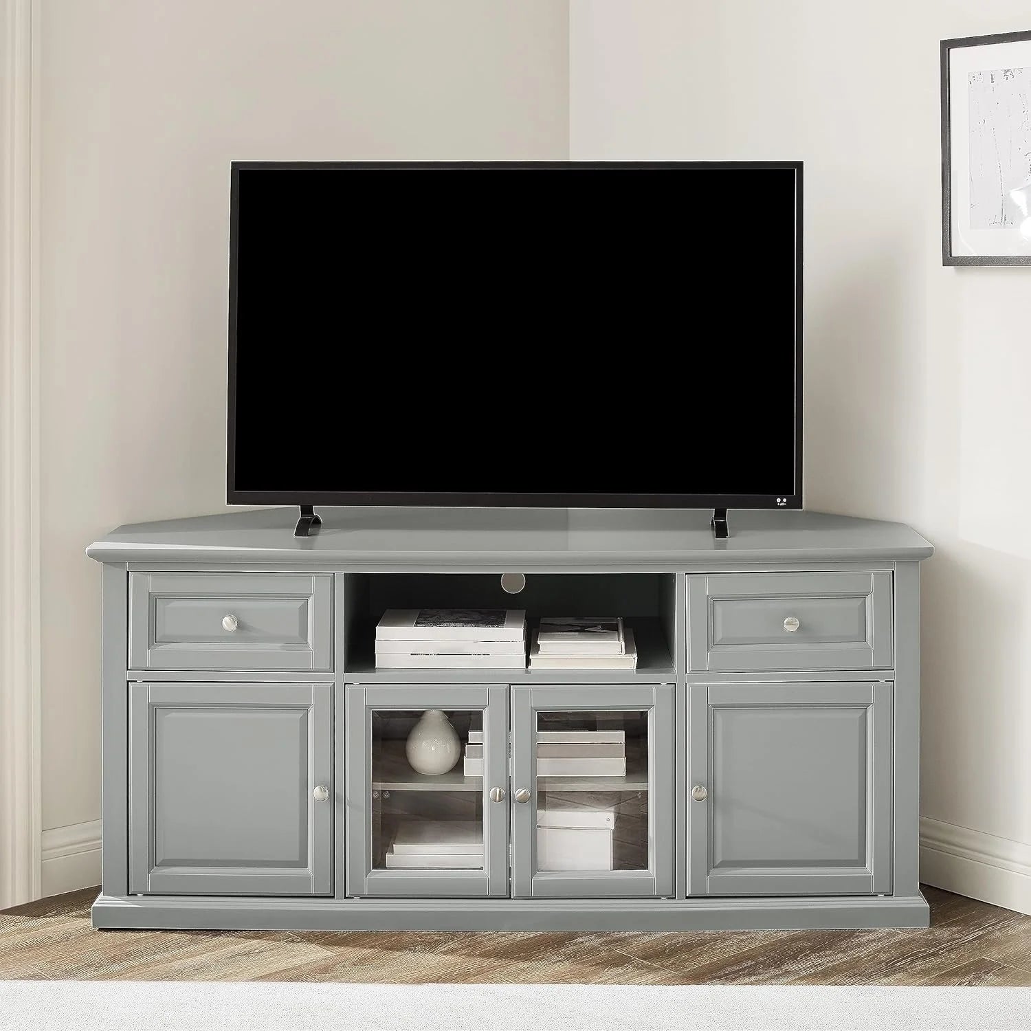 Gray Corner TV Stand N640249