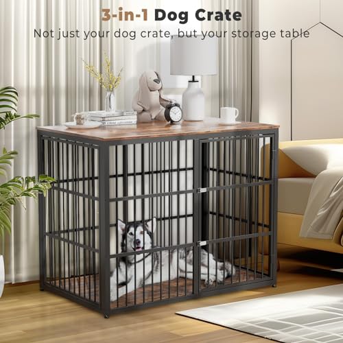 XL Wooden Dog Crate with 3 Doors B829145