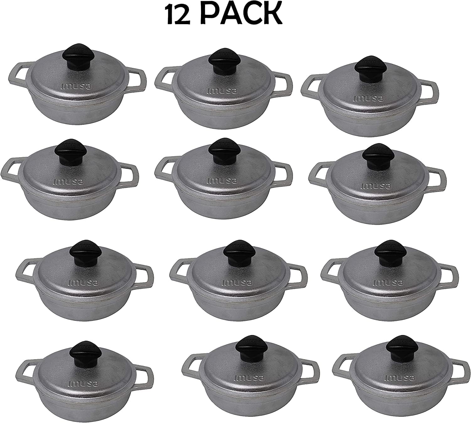 12 Pack 0.7Qt Silver Dutch Oven H6494