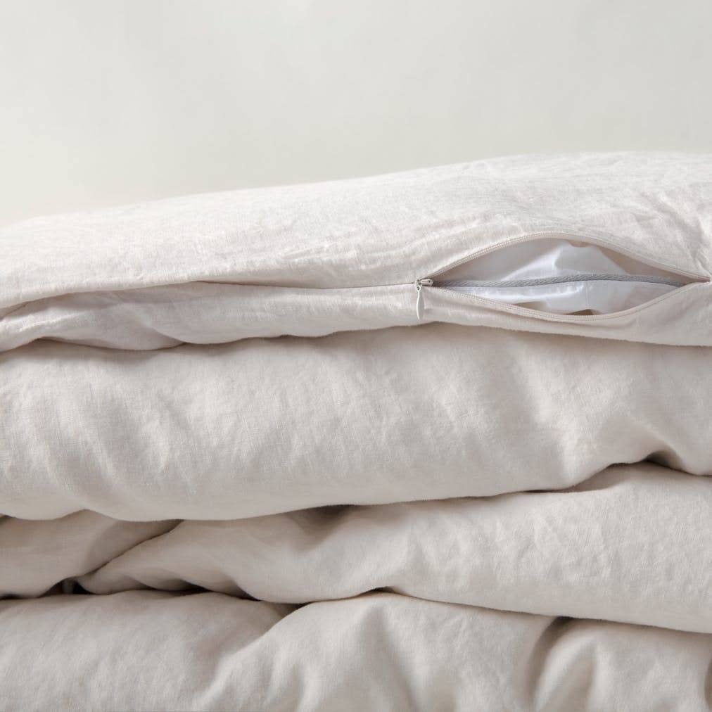 King Sand Linen Duvet Cover D1722
