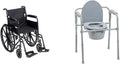 Folding Transport Wheelchair with Full Arms and Removable Swing-Away Footrest M468705