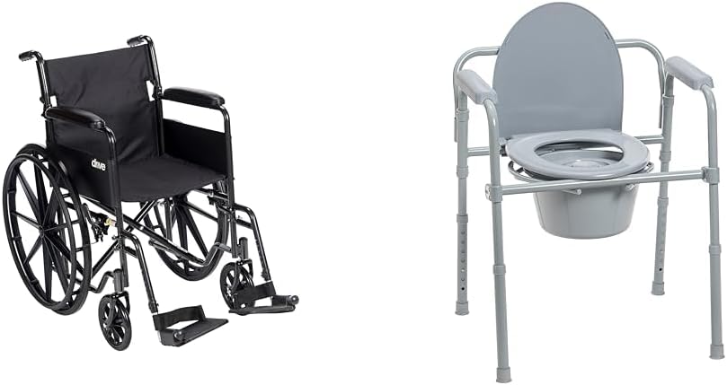 Folding Transport Wheelchair with Full Arms and Removable Swing-Away Footrest M468705