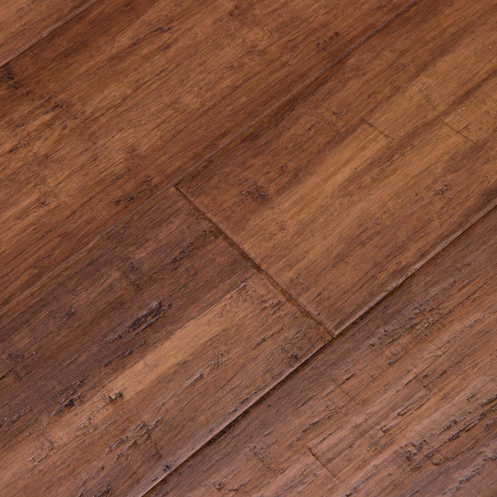 5-1/8-in Wide x 9/16-in Thick Bamboo Bourbon Barrel Distressed Solid Hardwood Flooring D190