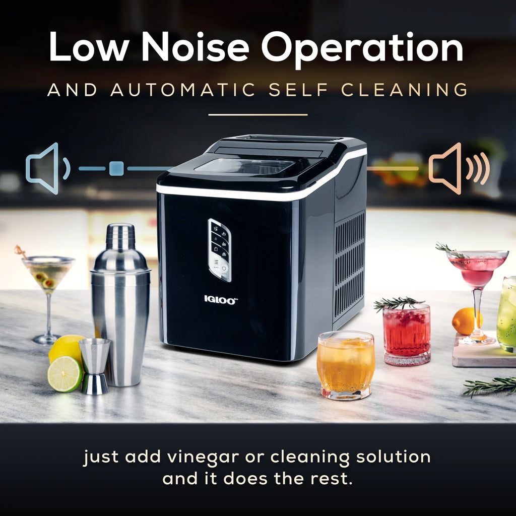 Black 26-Pound Automatic Self-Cleaning Ice Maker O87575