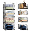 Black Metal Stackable Closet Organizers 4 Pack M525