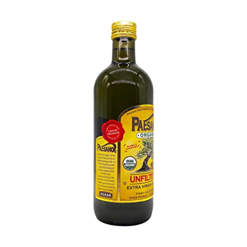 Organic Unfiltered Extra Virgin Olive Oil 33.8 Fl Oz Glass C714