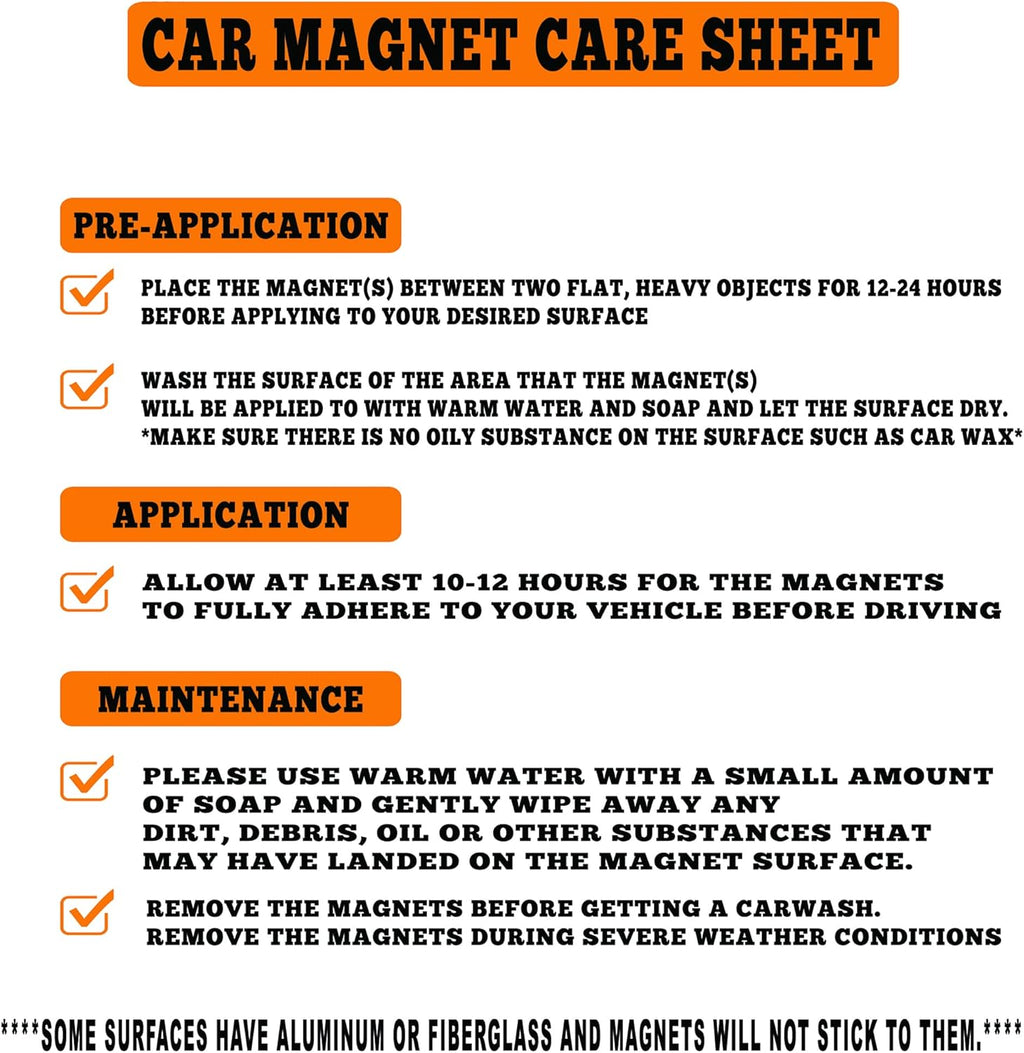 12x9 White Vinyl Car Magnet (10) V234043