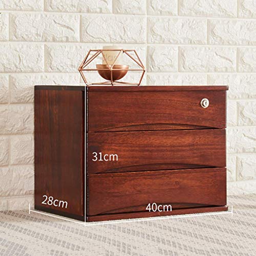 Solid Wood File Cabinet with Lock X188744