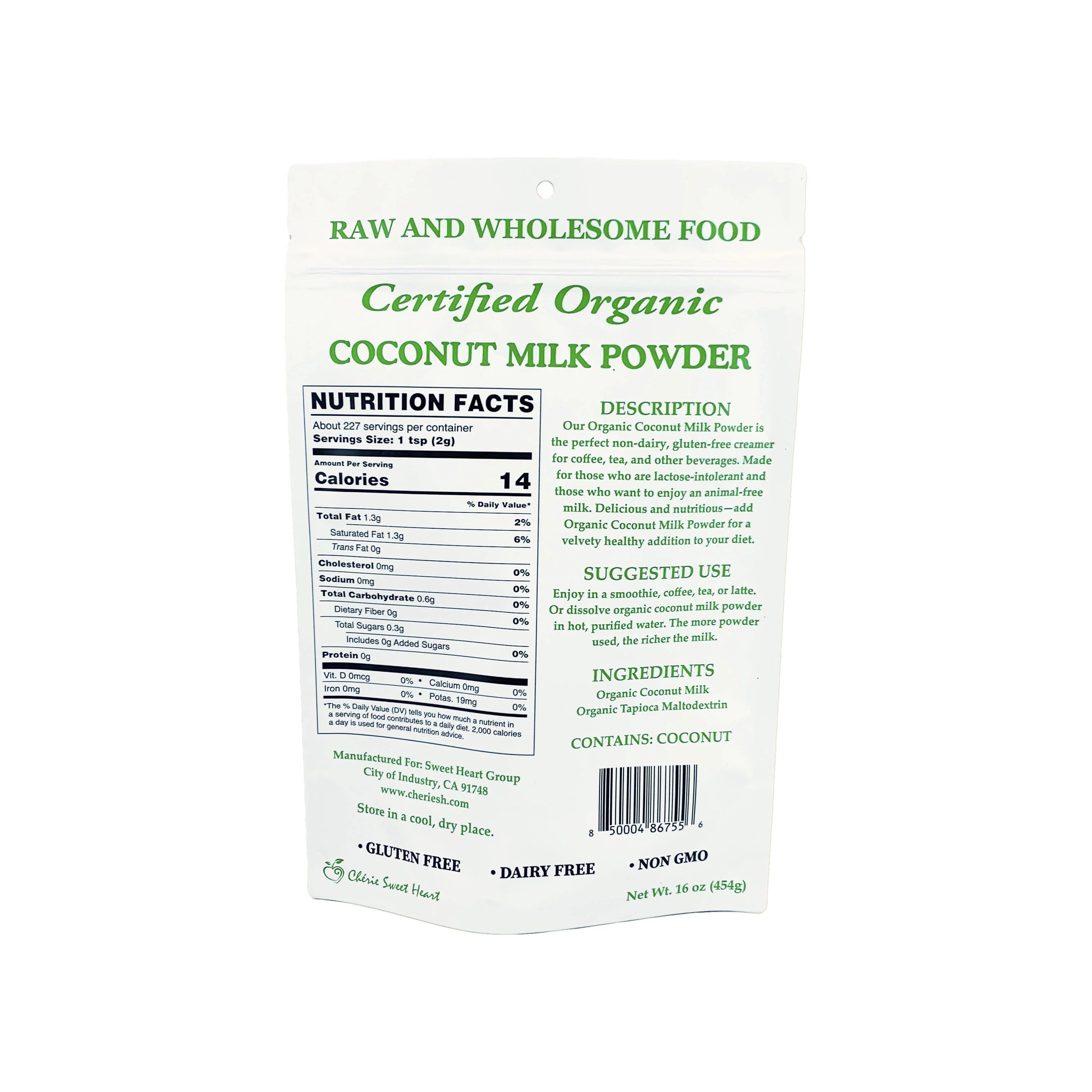 (2 Pack) Organic Coconut Milk Powder E651816