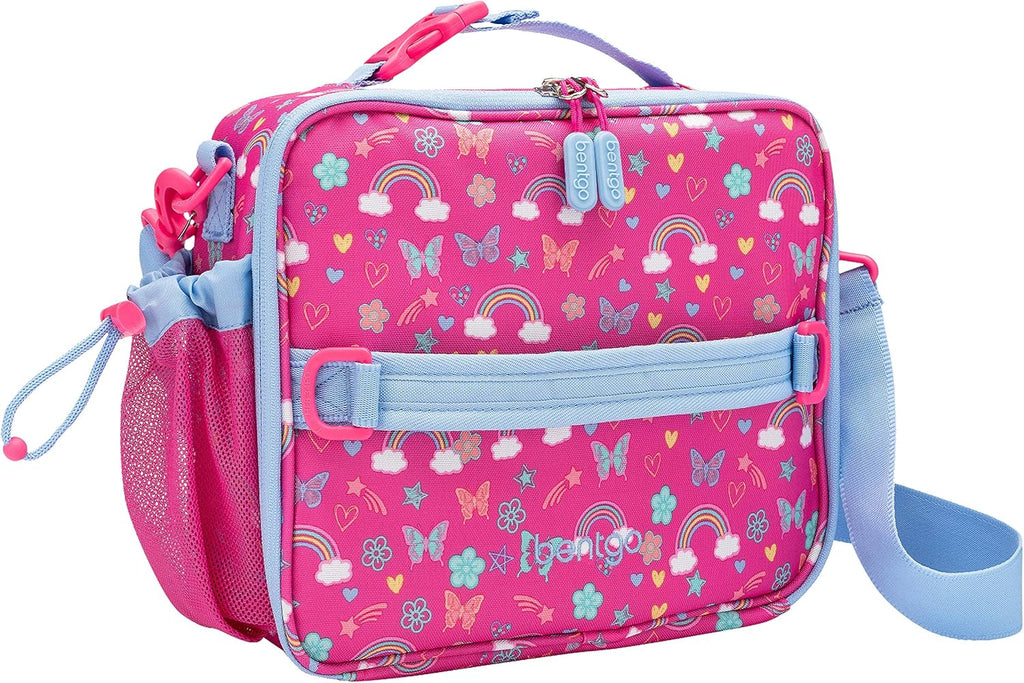 Insulated Lunch Bag Set With Kids Bento-Style Lunch Box (Rainbows and Butterflies) N184100