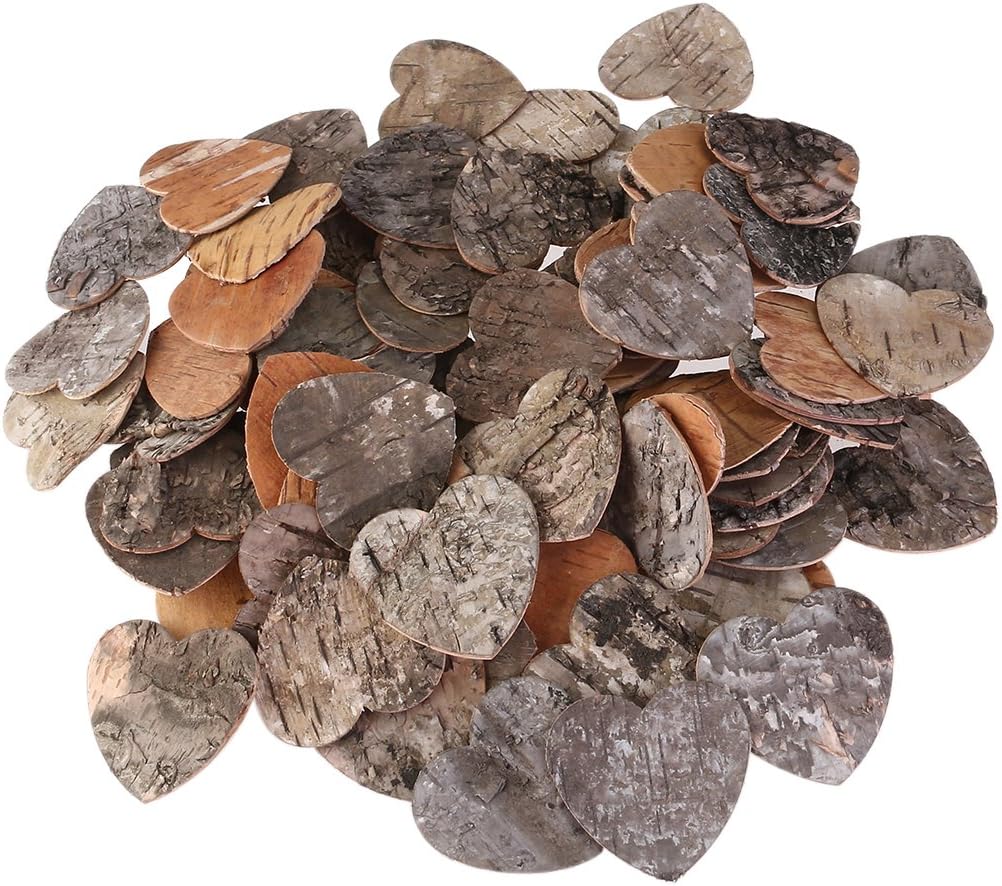 80pcs Wood Heart Cutouts X944754